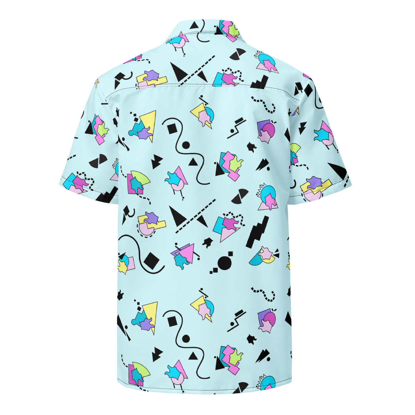 NAFO Retro Button Up Shirt (Blue)