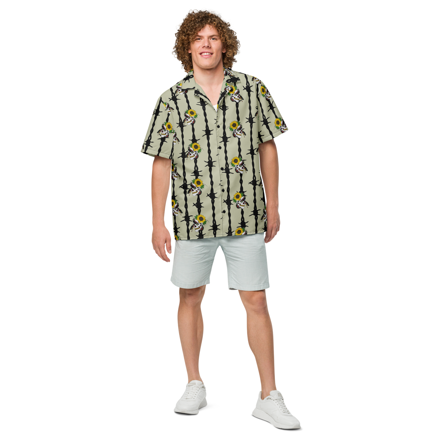 NAFO Summer Skull Button Up