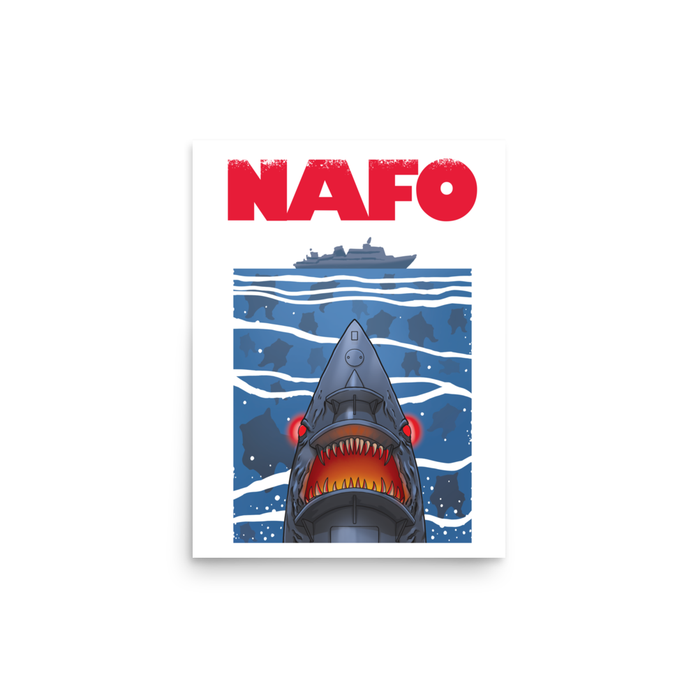NAFO x Grandpa Yurko Shark Drone Ship Poster