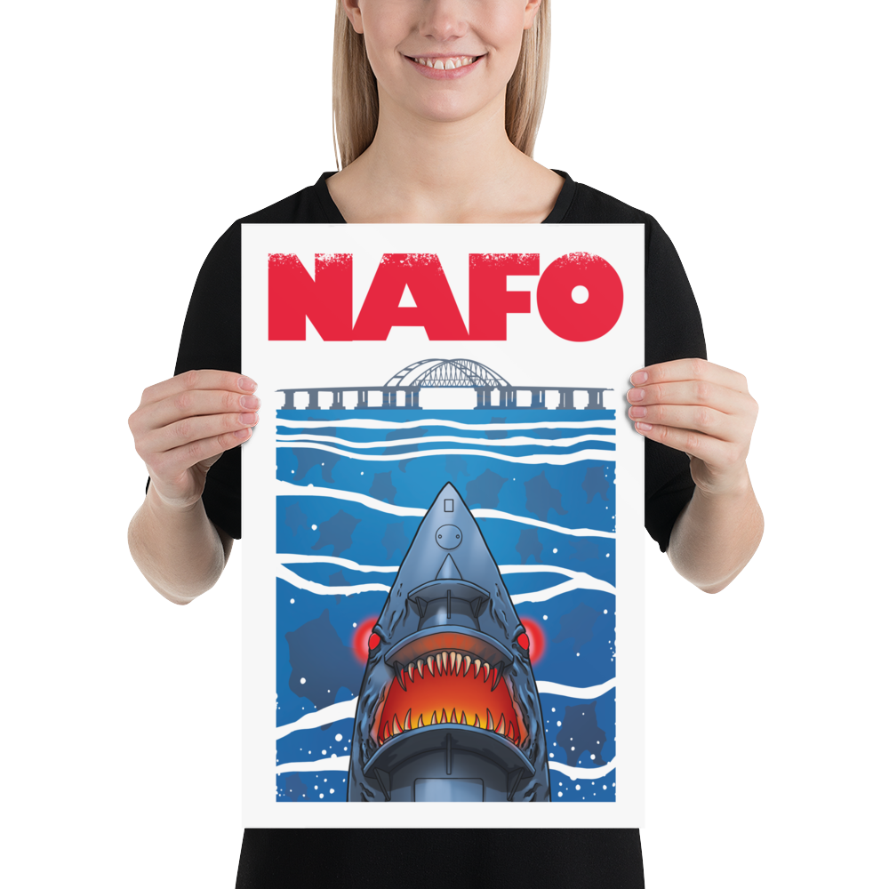 NAFO x Grandpa Yurko Shark Drone Poster