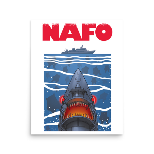 NAFO x Grandpa Yurko Shark Drone Ship Poster