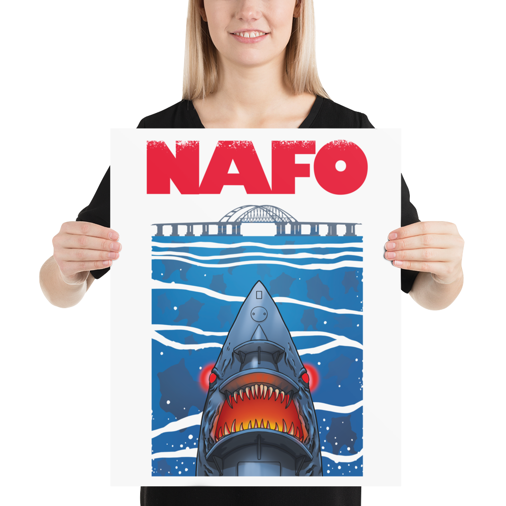 NAFO x Grandpa Yurko Shark Drone Poster