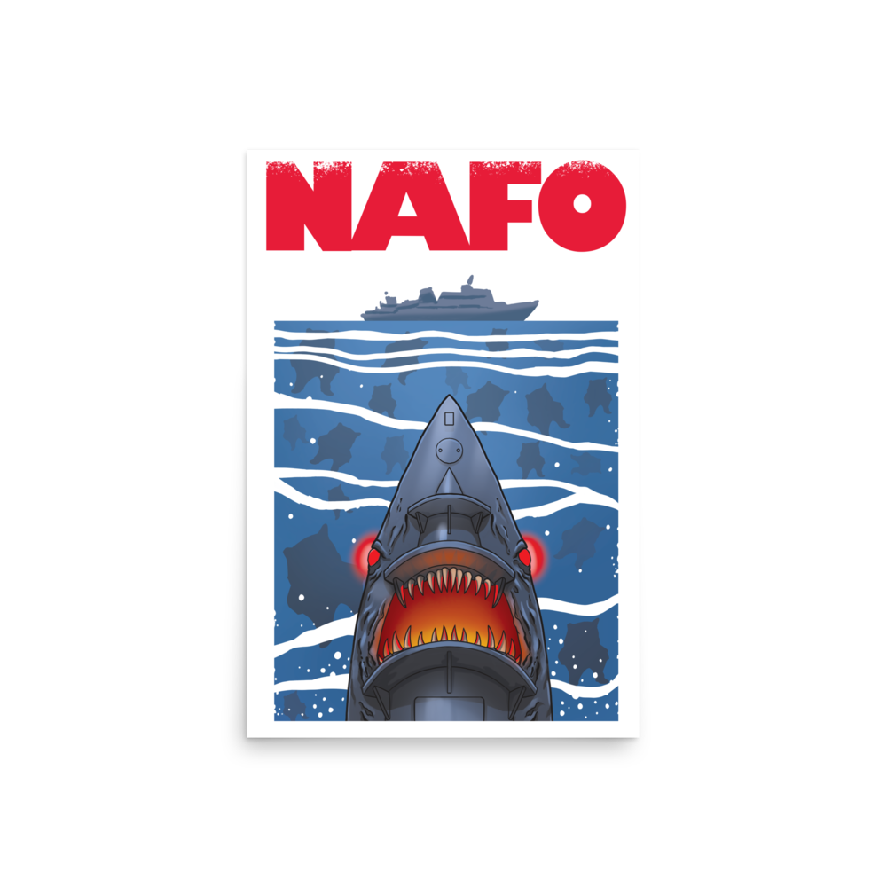 NAFO x Grandpa Yurko Shark Drone Ship Poster