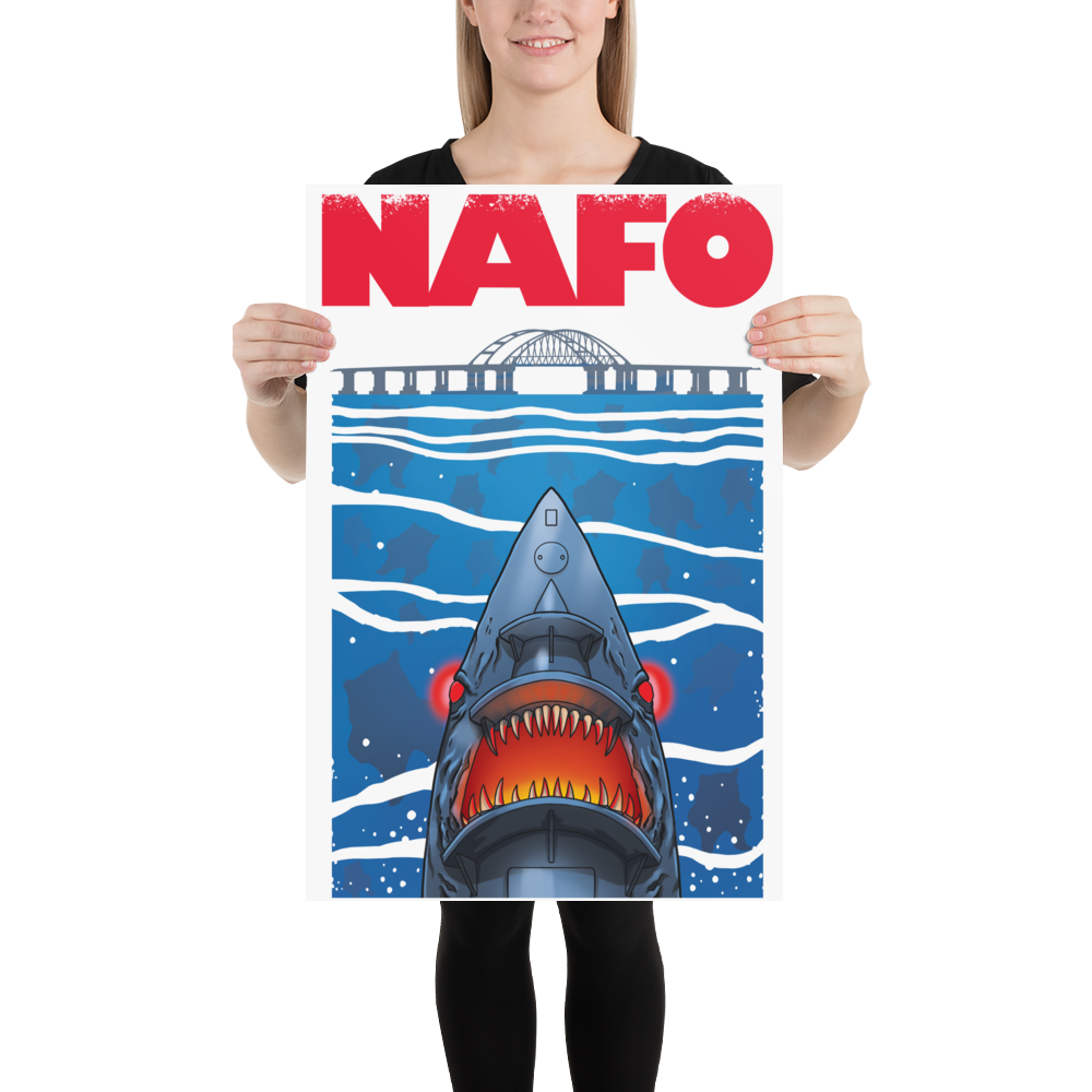 NAFO x Grandpa Yurko Shark Drone Poster