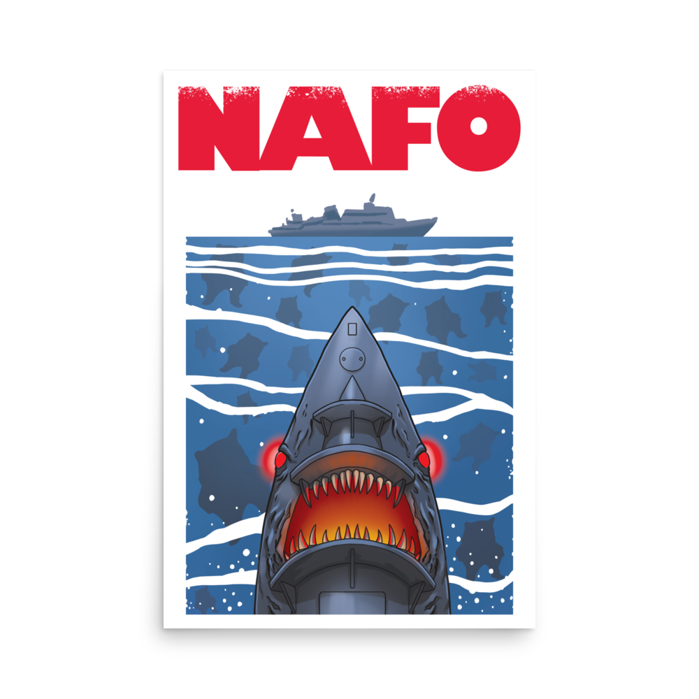 NAFO x Grandpa Yurko Shark Drone Ship Poster