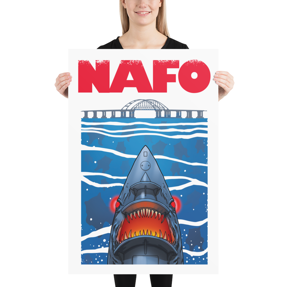 NAFO x Grandpa Yurko Shark Drone Poster