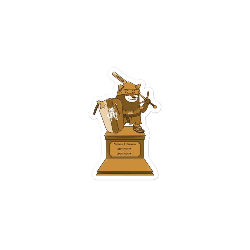 NAFO Gold Vilnius Statue Sticker