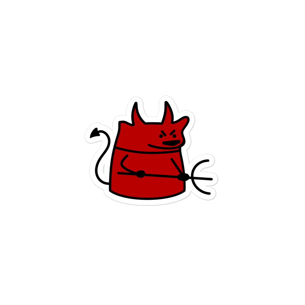 NAFO Devil Fella Sock Character Sticker