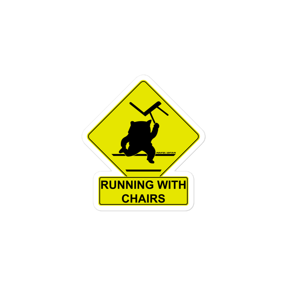 NAFO Running with Chairs Sticker