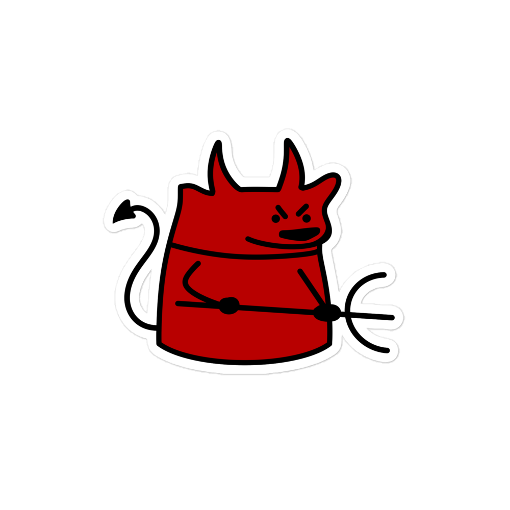 NAFO Devil Fella Sock Character Sticker