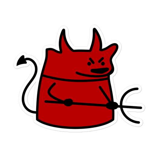 NAFO Devil Fella Sock Character Sticker