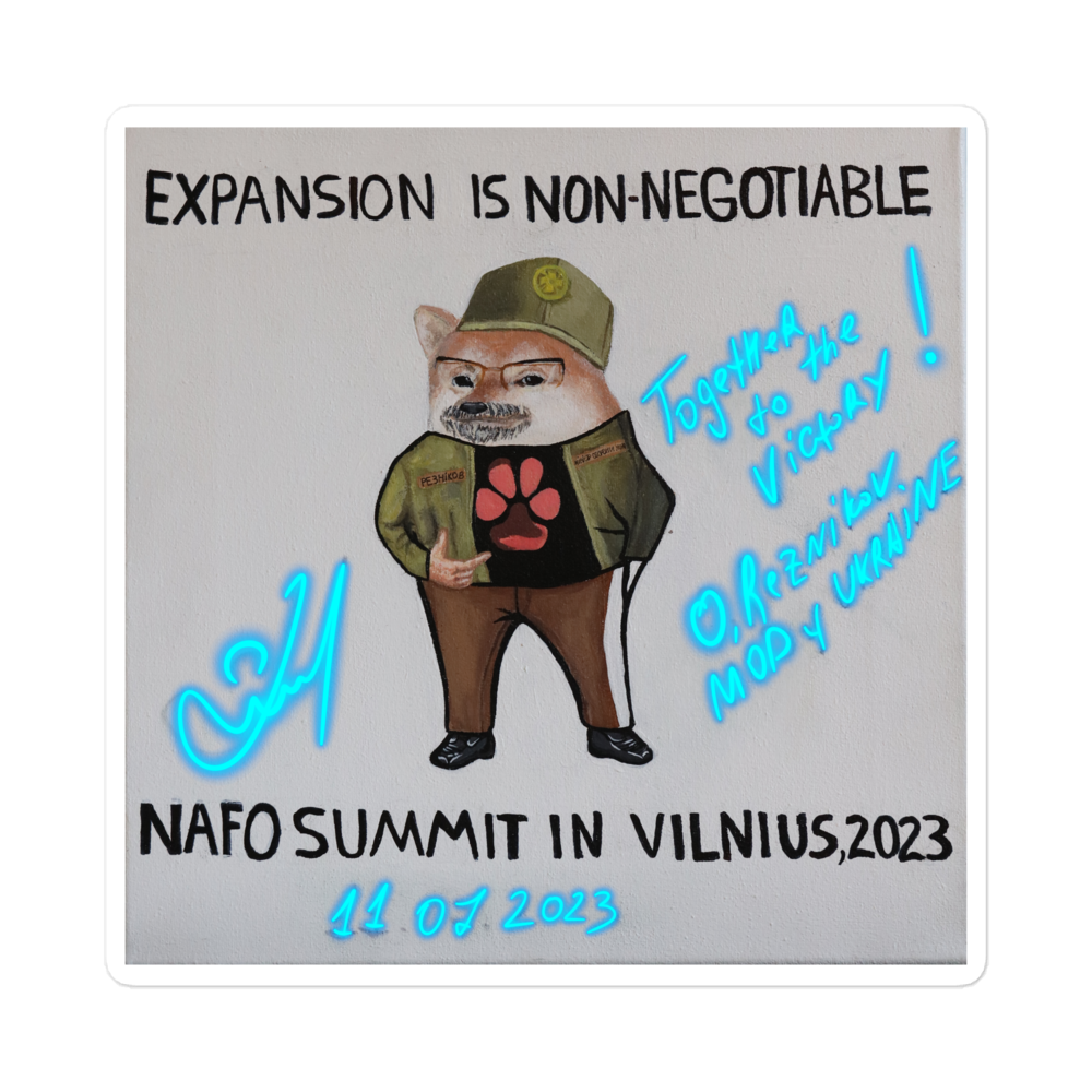 NAFO x Dzyga's Paw UA MOD Painting Sticker