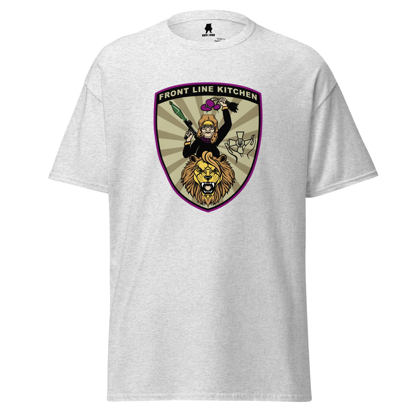NAFO Front Line Kitchen Babusia Logo T-Shirt