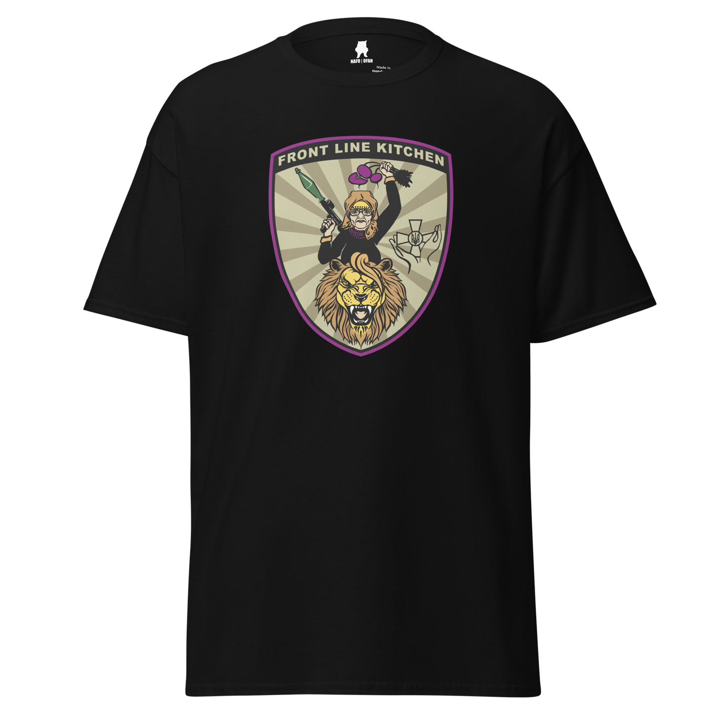 NAFO Front Line Kitchen Babusia Logo T-Shirt