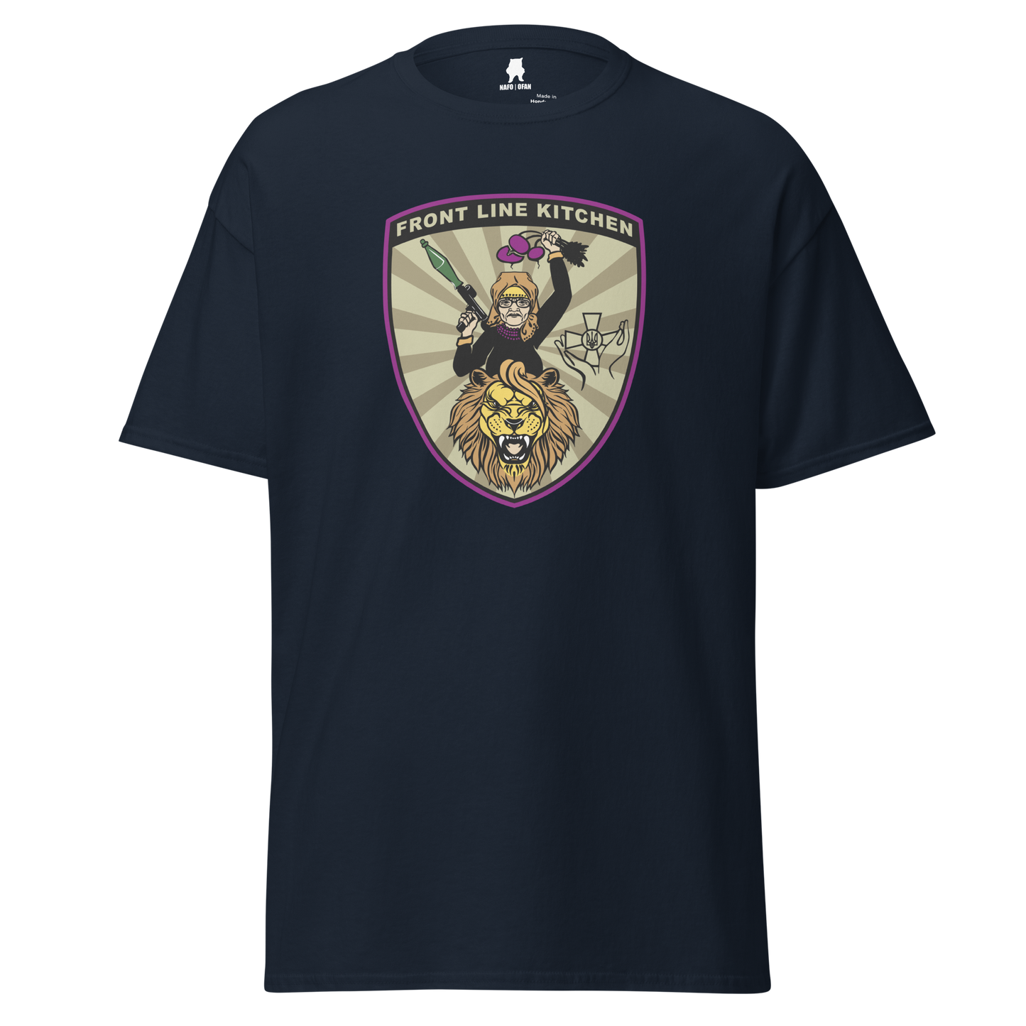 NAFO Front Line Kitchen Babusia Logo T-Shirt