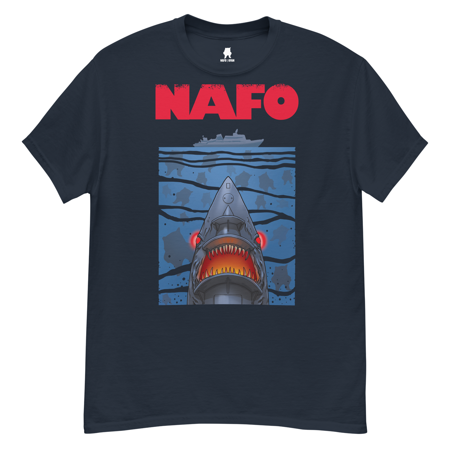 NAFO x Grandpa Yurko Shark Drone Ship T-Shirt