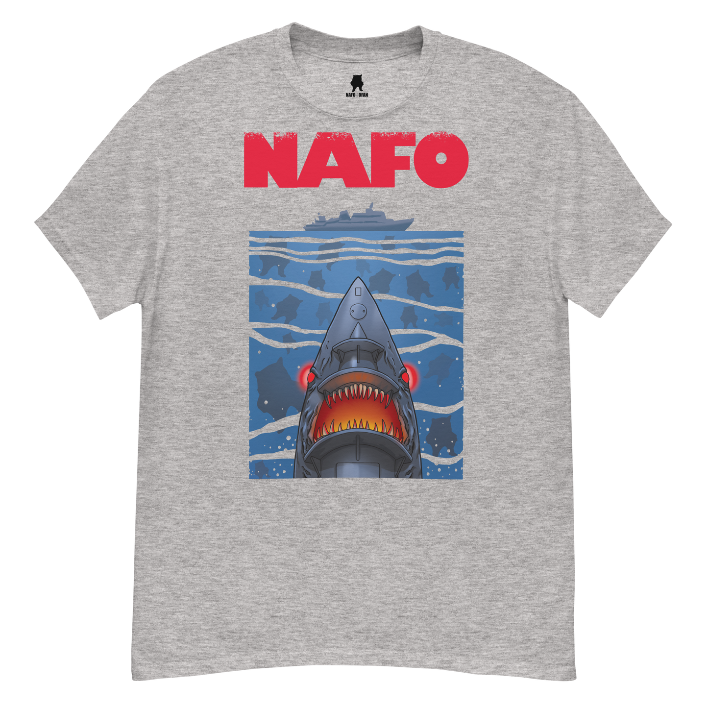 NAFO x Grandpa Yurko Shark Drone Ship T-Shirt
