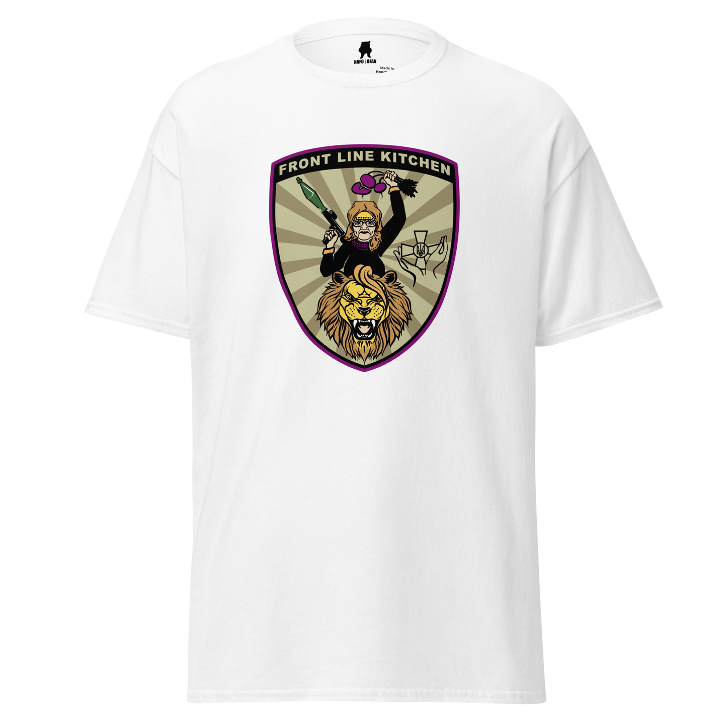 NAFO Front Line Kitchen Babusia Logo T-Shirt