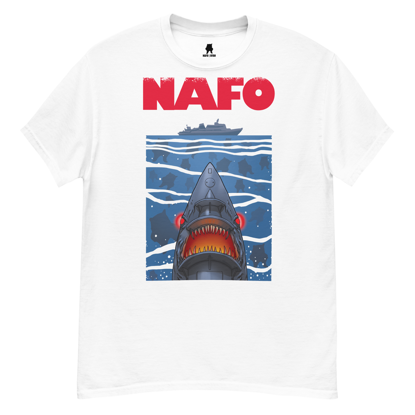NAFO x Grandpa Yurko Shark Drone Ship T-Shirt
