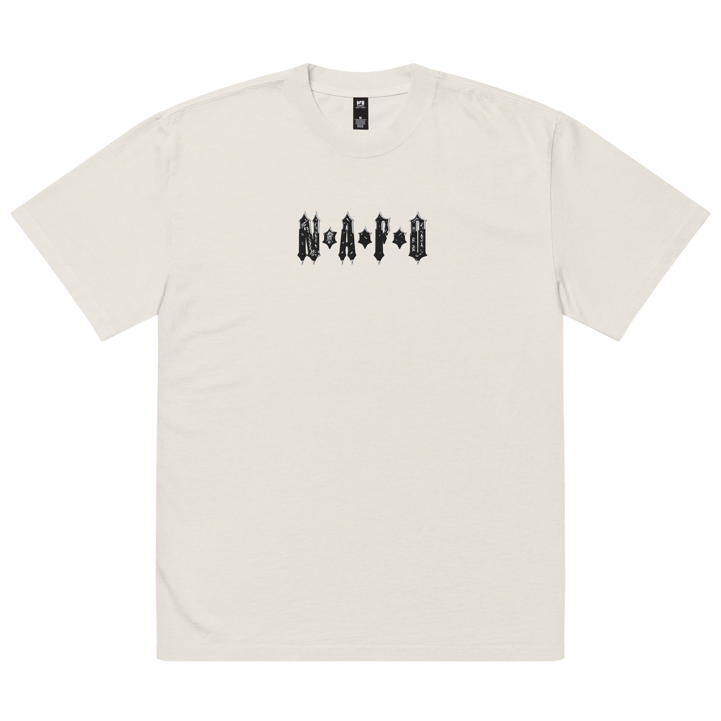 NAFO OFAN Black and White Logo Oversized Faded T-Shirt