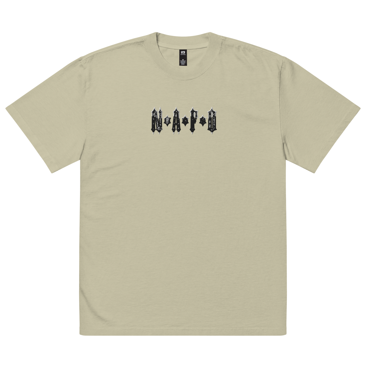 NAFO OFAN Black and White Logo Oversized Faded T-Shirt
