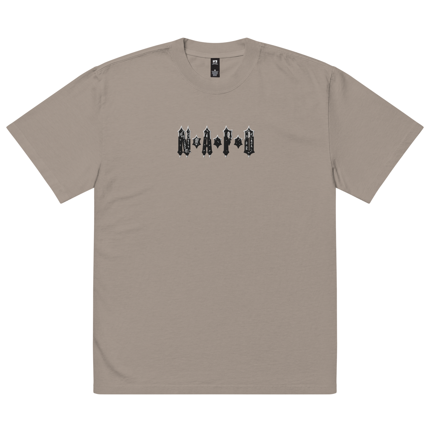 NAFO OFAN Black and White Logo Oversized Faded T-Shirt