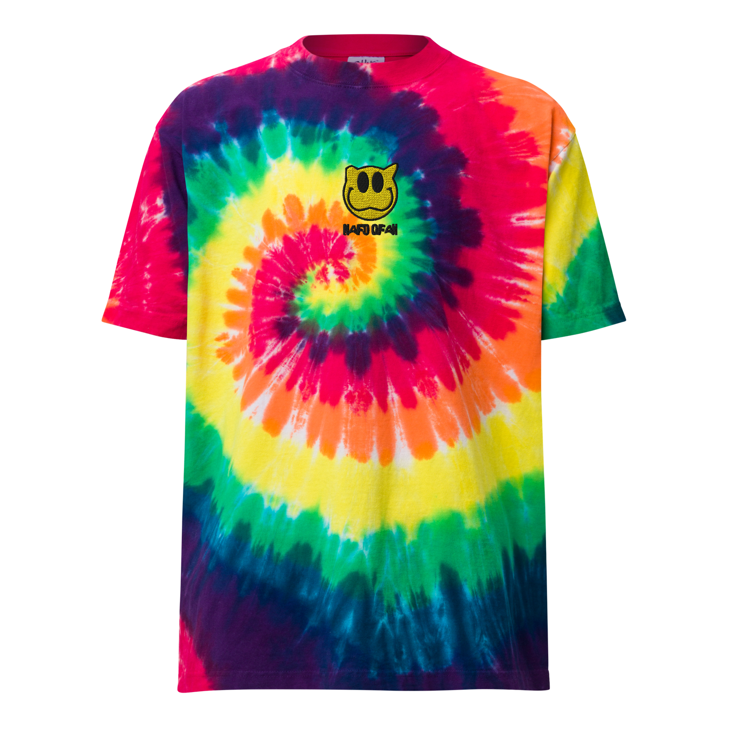 NAFO Trippy Oversized Tie-Dye T-Shirt