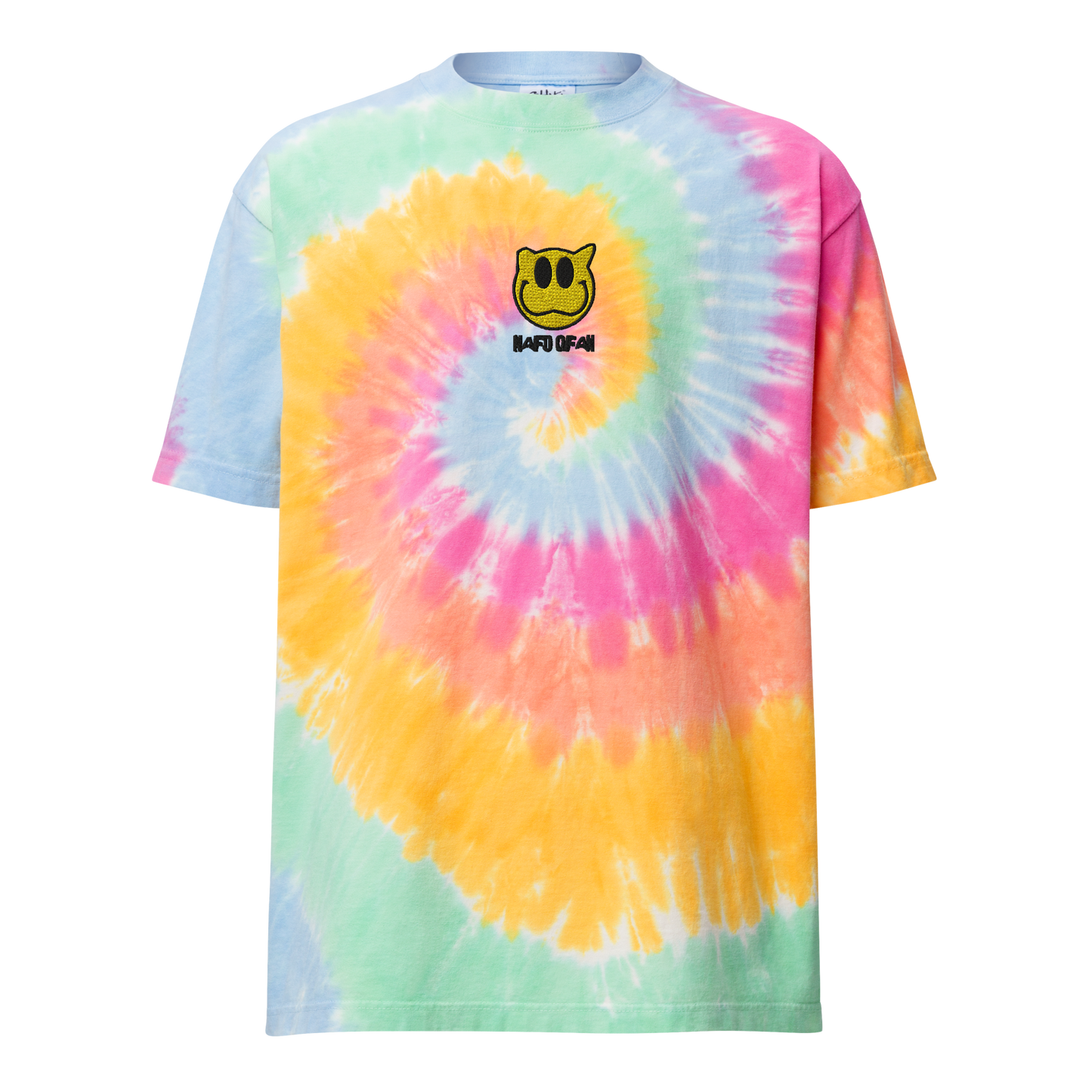 NAFO Trippy Oversized Tie-Dye T-Shirt