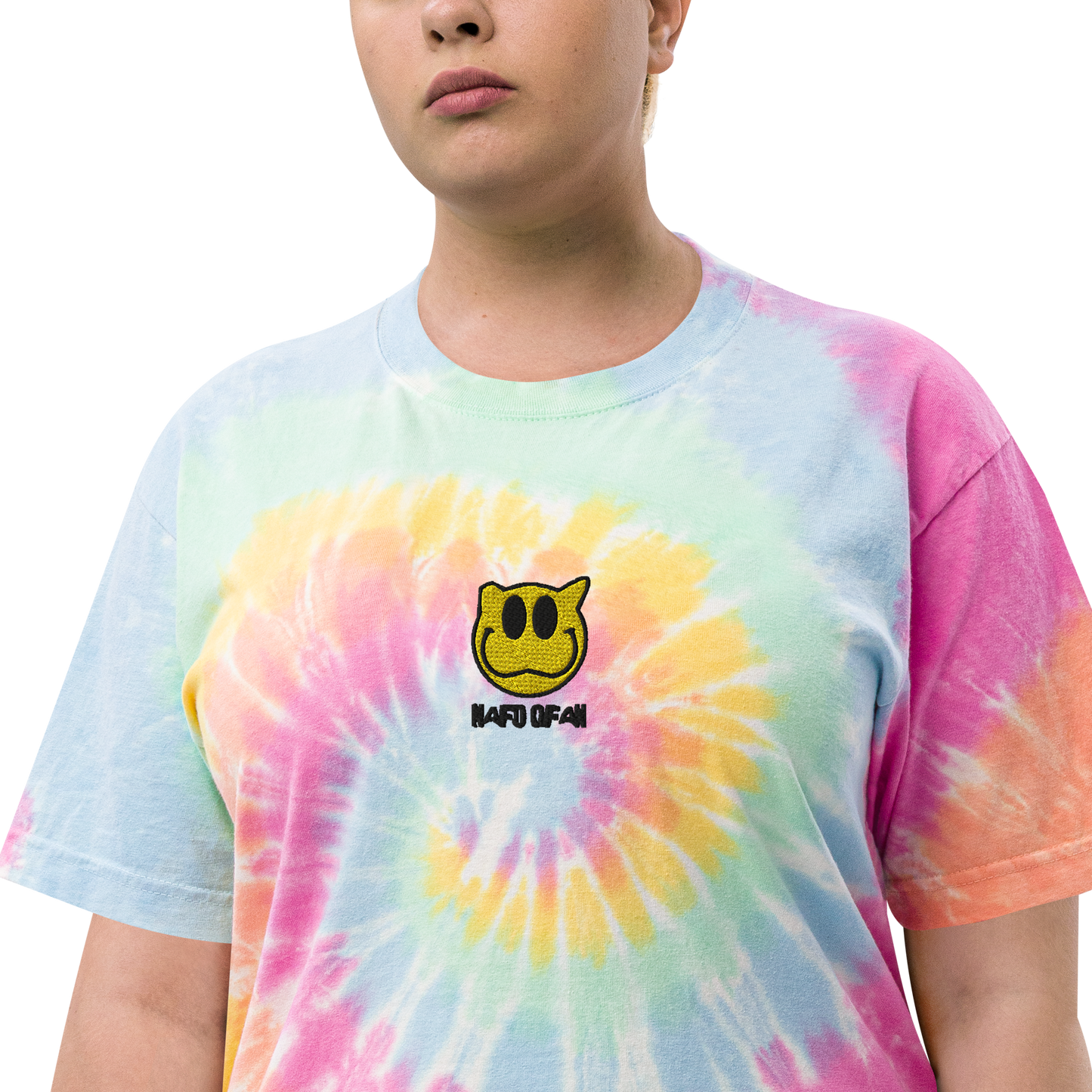 NAFO Trippy Oversized Tie-Dye T-Shirt
