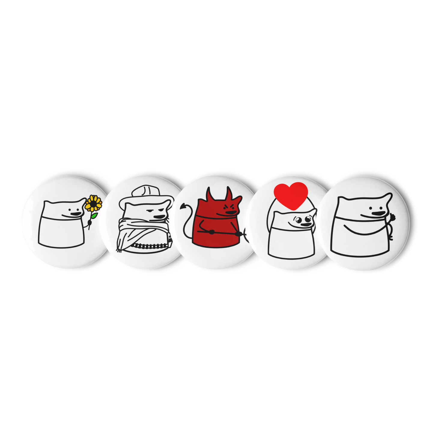 NAFO Fella Sock Character Button Pin Set #2