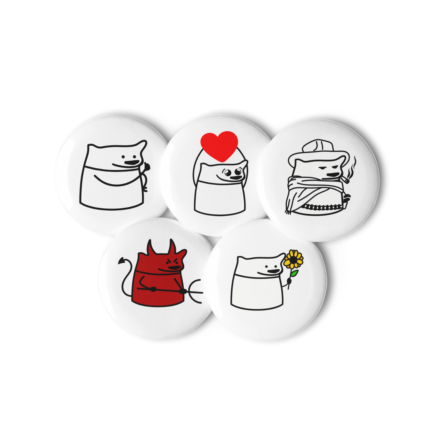 NAFO Fella Sock Character Button Pin Set #2