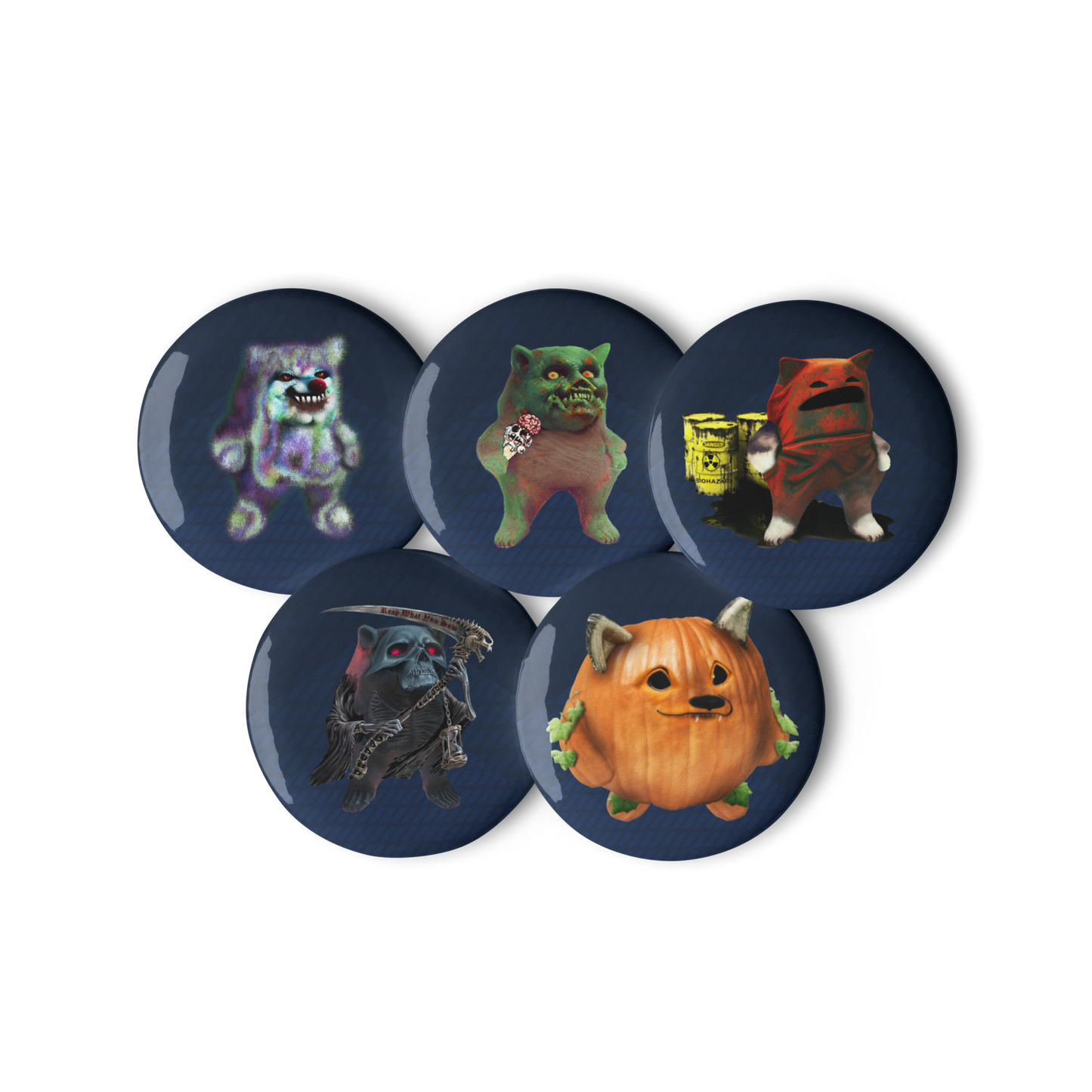 NAFO Halloween Button Pin Set