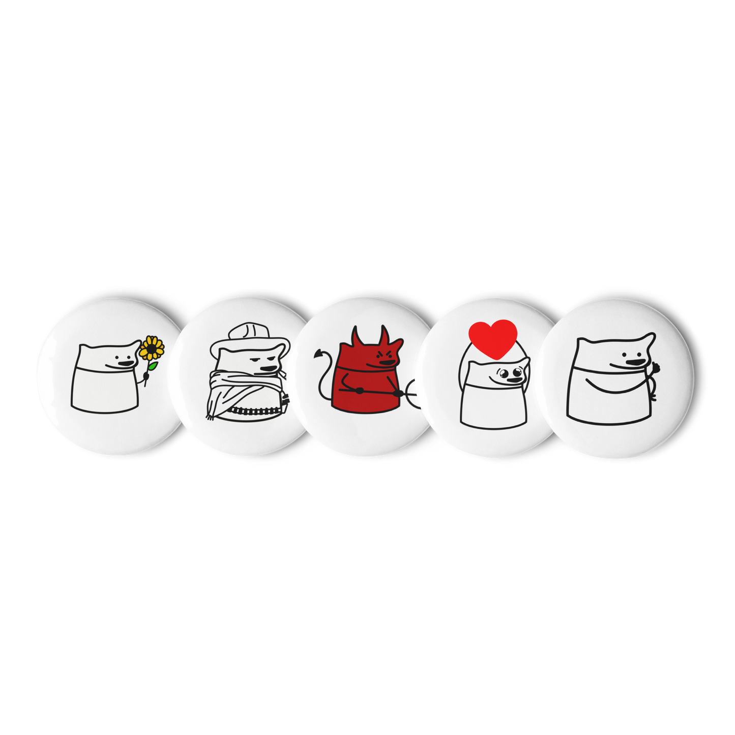 NAFO Fella Sock Character Button Pin Set #2