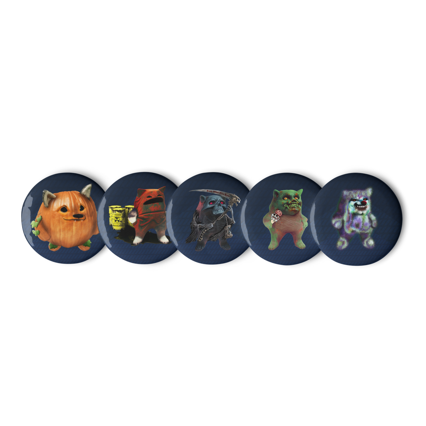 NAFO Halloween Button Pin Set