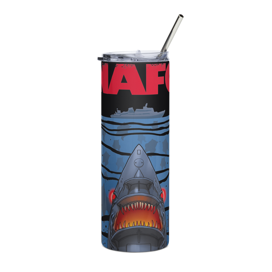 NAFO x Grandpa Yurko Shark Drone Ship Stainless Steel Tumbler
