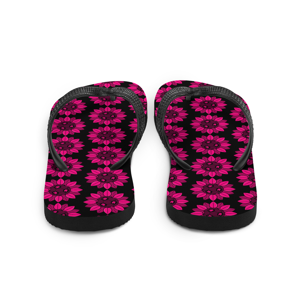 NAFO Sunflower (Dark) Flip-Flops