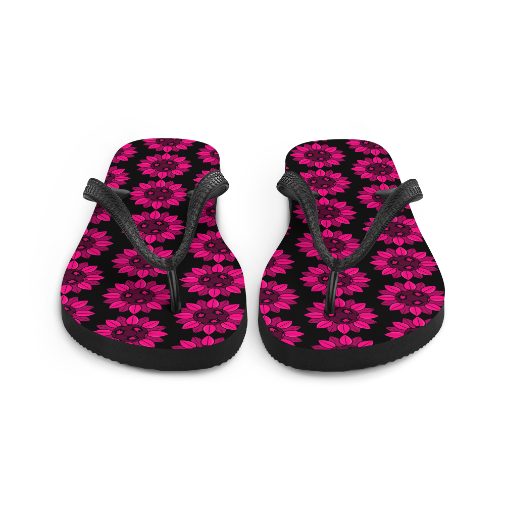 NAFO Sunflower (Dark) Flip-Flops