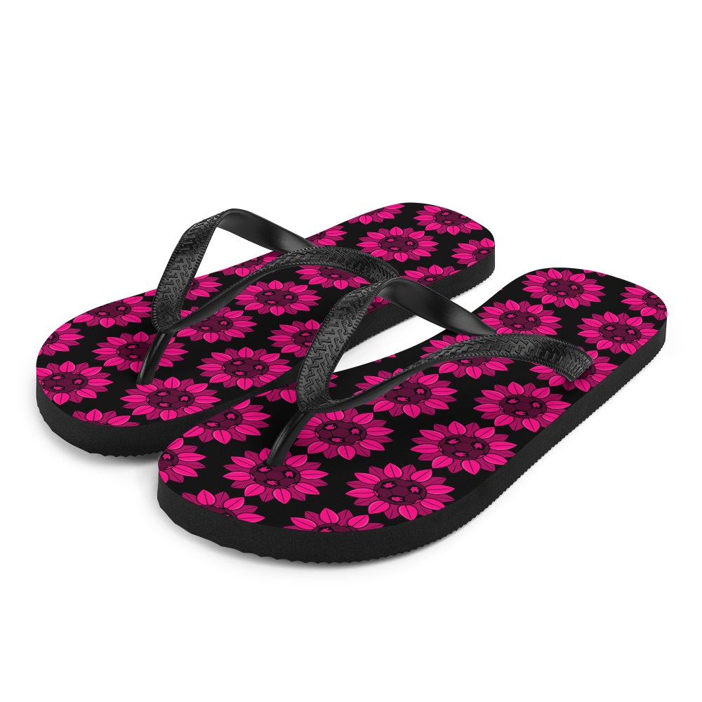 NAFO Sunflower (Dark) Flip-Flops