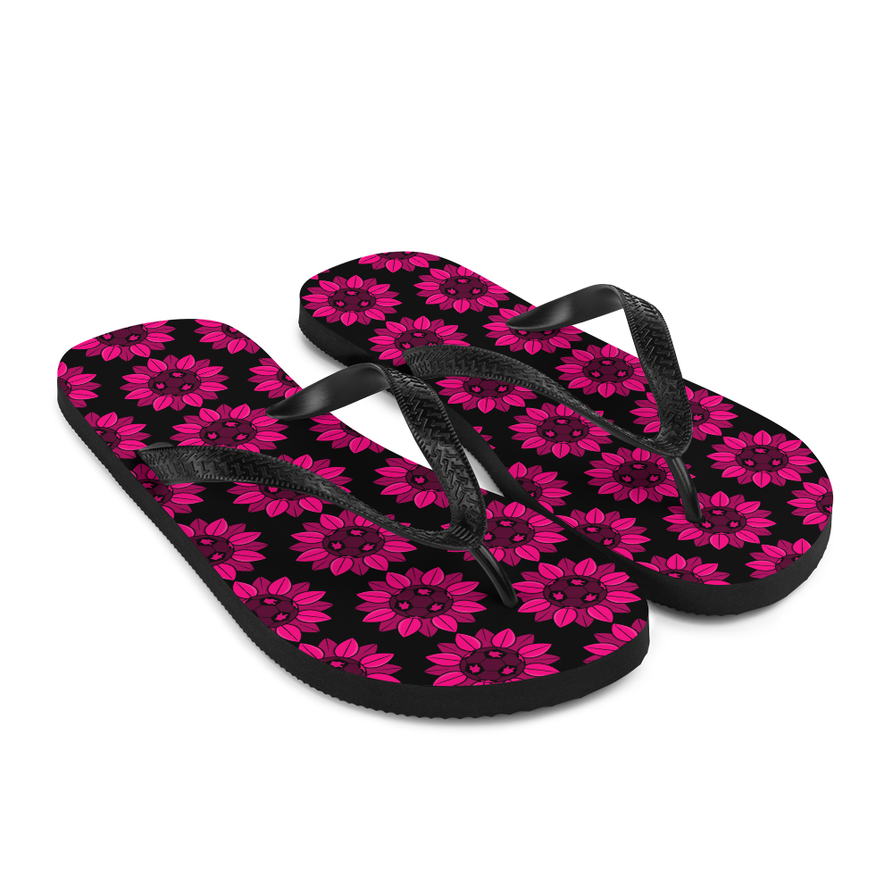 NAFO Sunflower (Dark) Flip-Flops