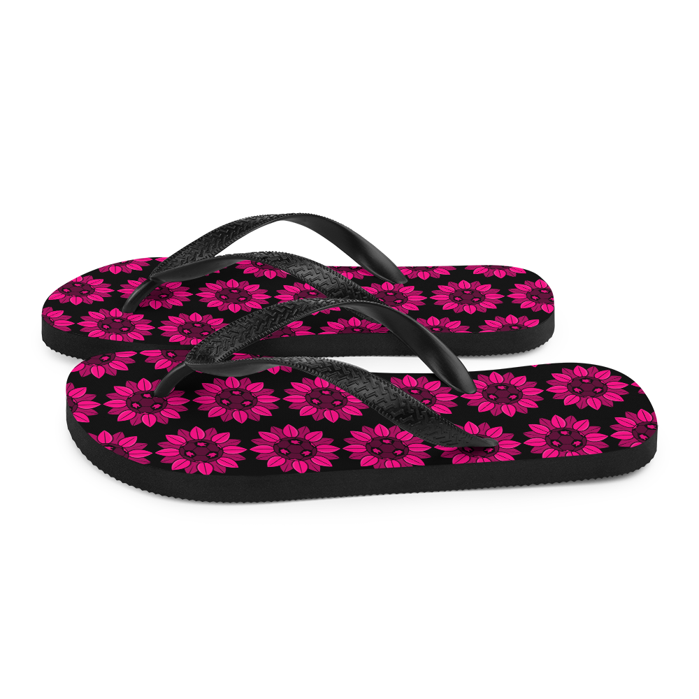 NAFO Sunflower (Dark) Flip-Flops