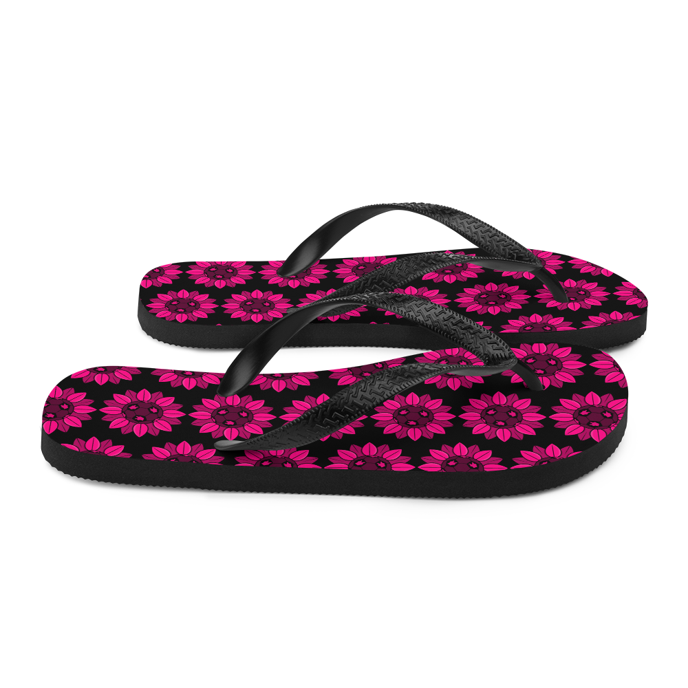 NAFO Sunflower (Dark) Flip-Flops