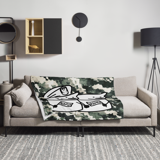 NAFO OFAN Fella Sock Character Throw Blanket