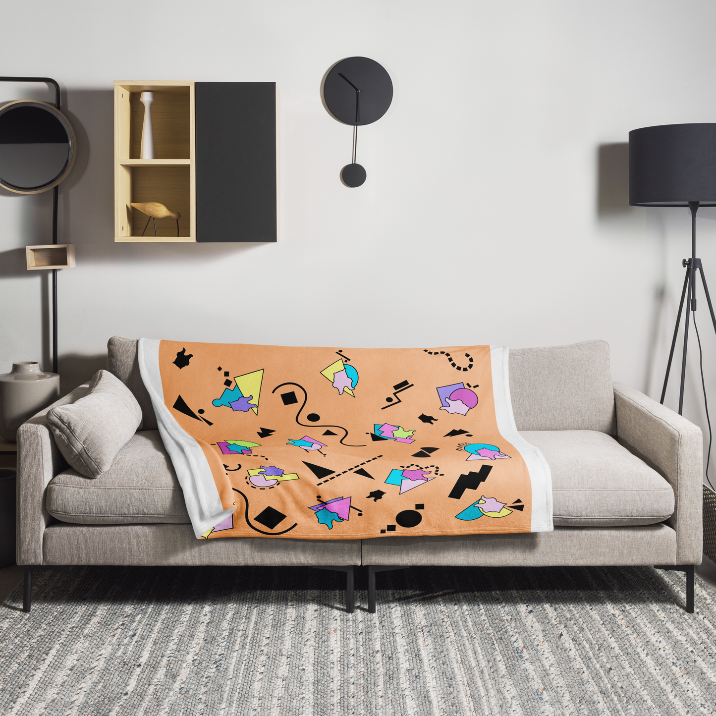NAFO Retro Throw Blanket