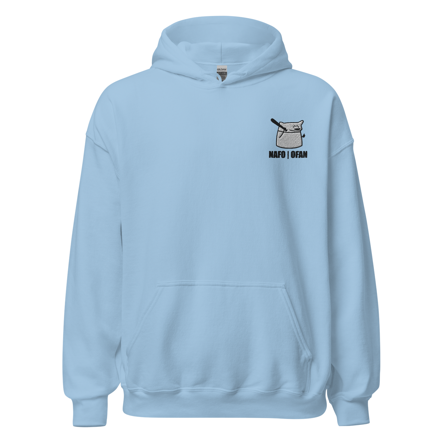 NAFO Embroidered Fella Sock Character Hoodie