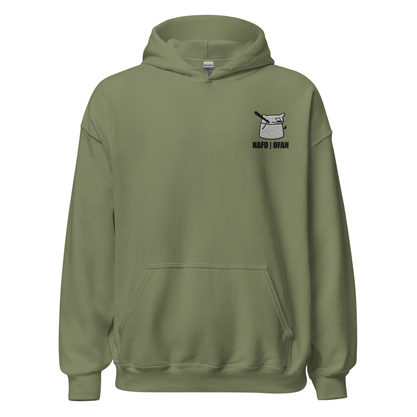 NAFO Embroidered Fella Sock Character Hoodie