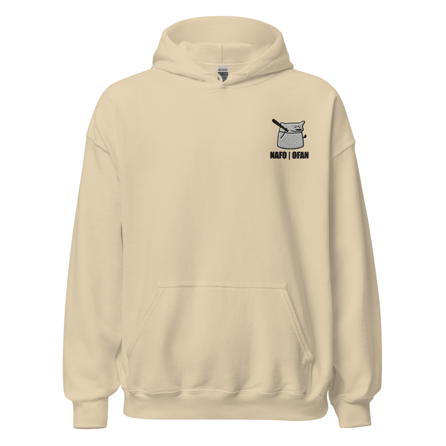 NAFO Embroidered Fella Sock Character Hoodie