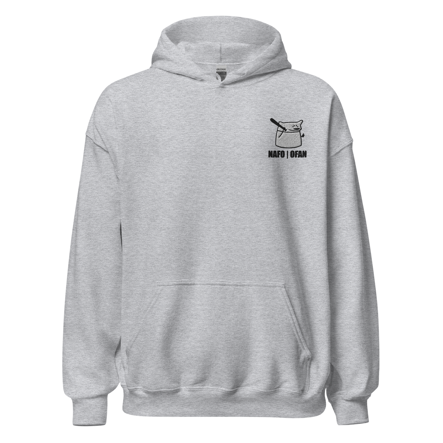 NAFO Embroidered Fella Sock Character Hoodie