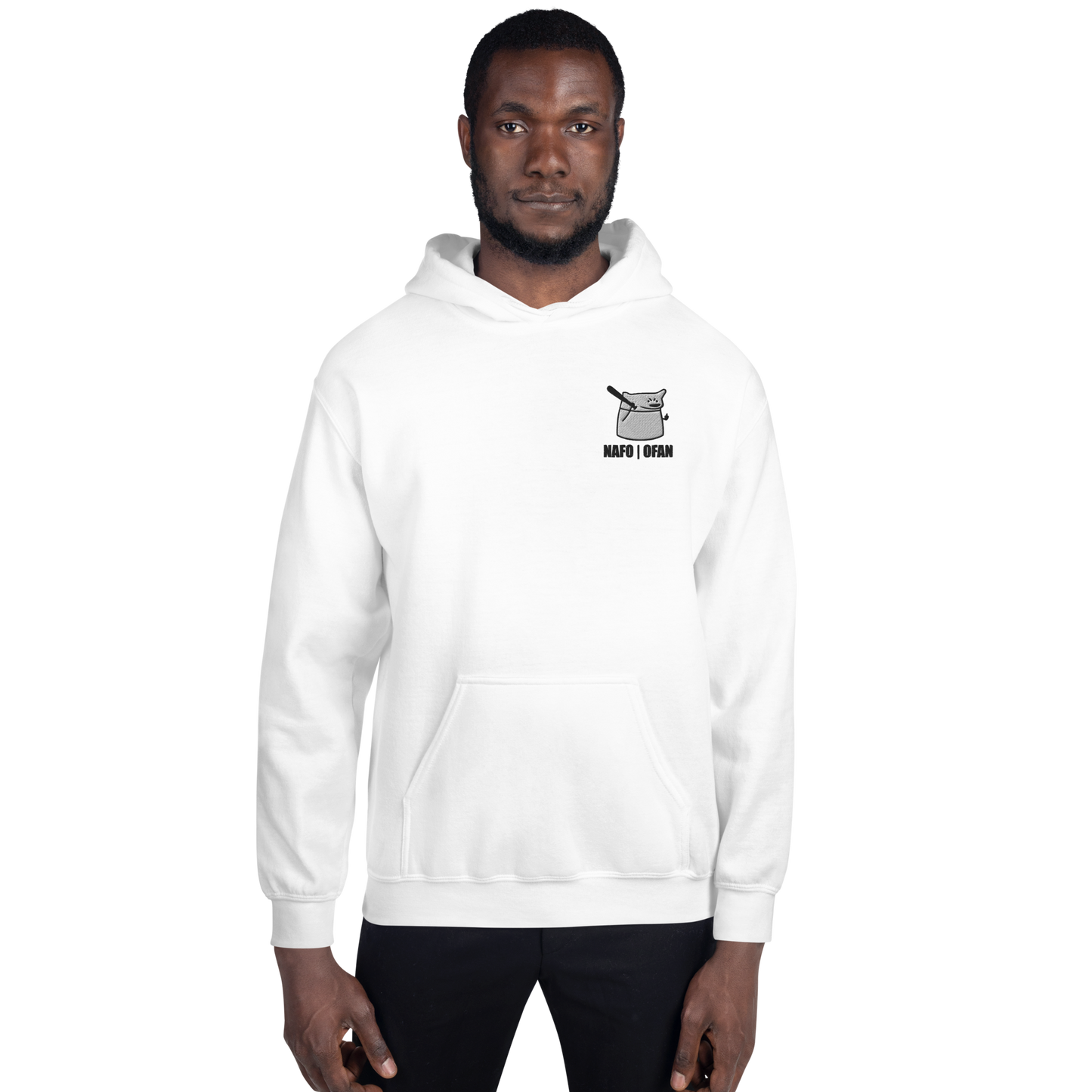 NAFO Embroidered Fella Sock Character Hoodie