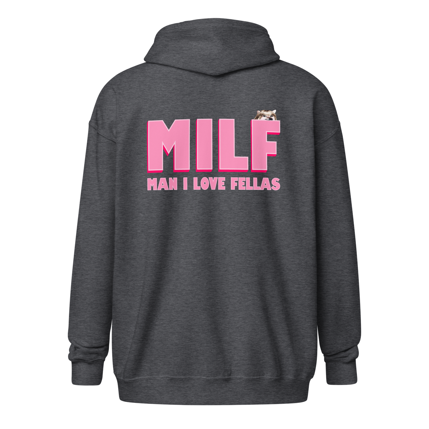 NAFO Man I Love Fellas (MILF) Zip Up Hoodie