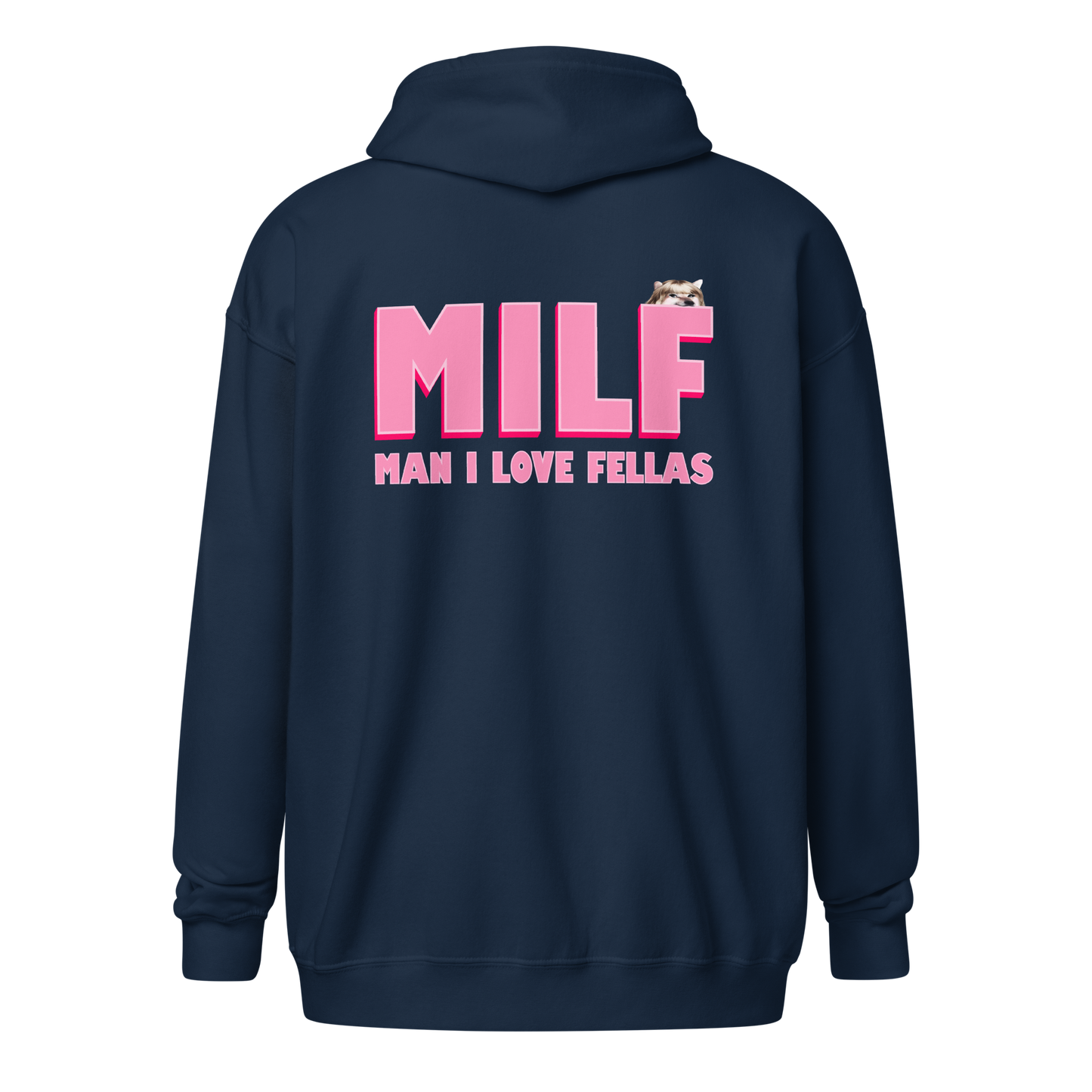 NAFO Man I Love Fellas (MILF) Zip Up Hoodie